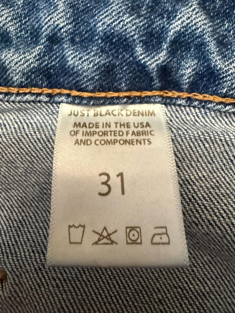 Just Black Denim Sailor Patch Pocket Wide Leg Jeans Size 31 - Picture 7 of 8
